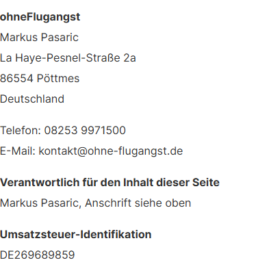 Impressum Anschrift